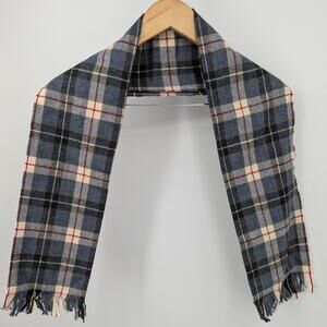 Vintage 100% Wool Pendleton Mid-Mod Plaid Scarf 48"x12" Made in USA Ships in Box